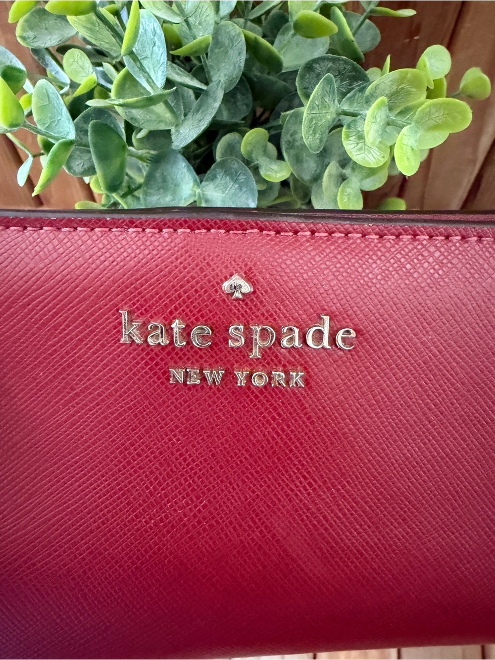 Kate Spade in Red Saffiano Leather Bifold Wallet - Picture 11 of 11